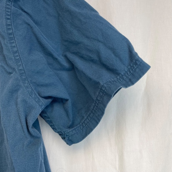 Penmans Short Sleeve Collared Button-Down Shirt Blue Men’s Size XL - Picture 10 of 11